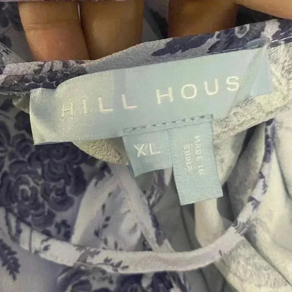 Hill House The Simone Dress Lilac Floral Size XL - Picture 4 of 6